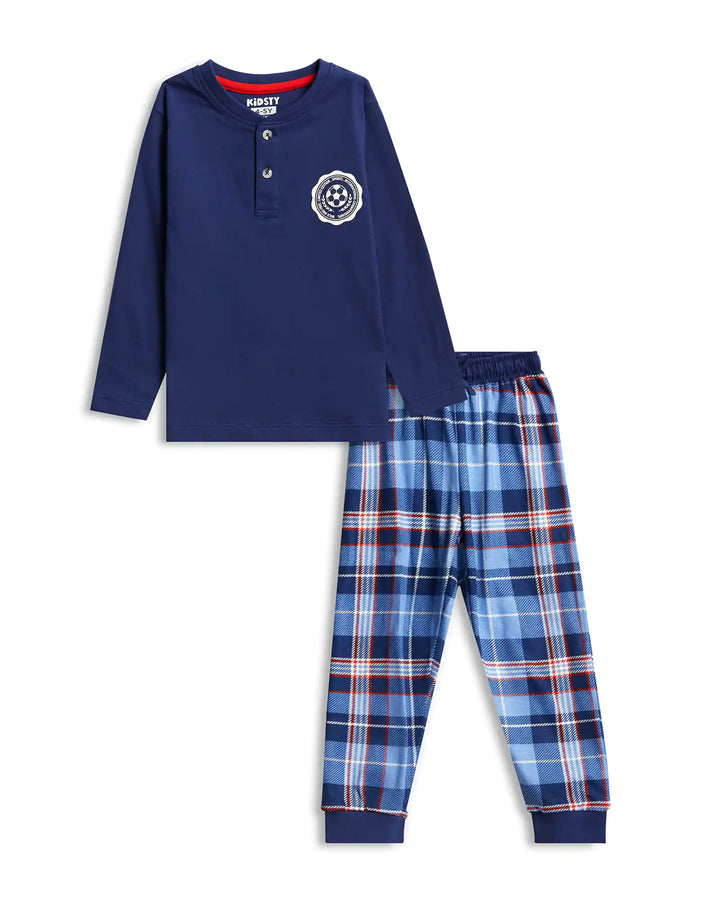 Blue Champion Boys Pajama Set - 100% Cotton