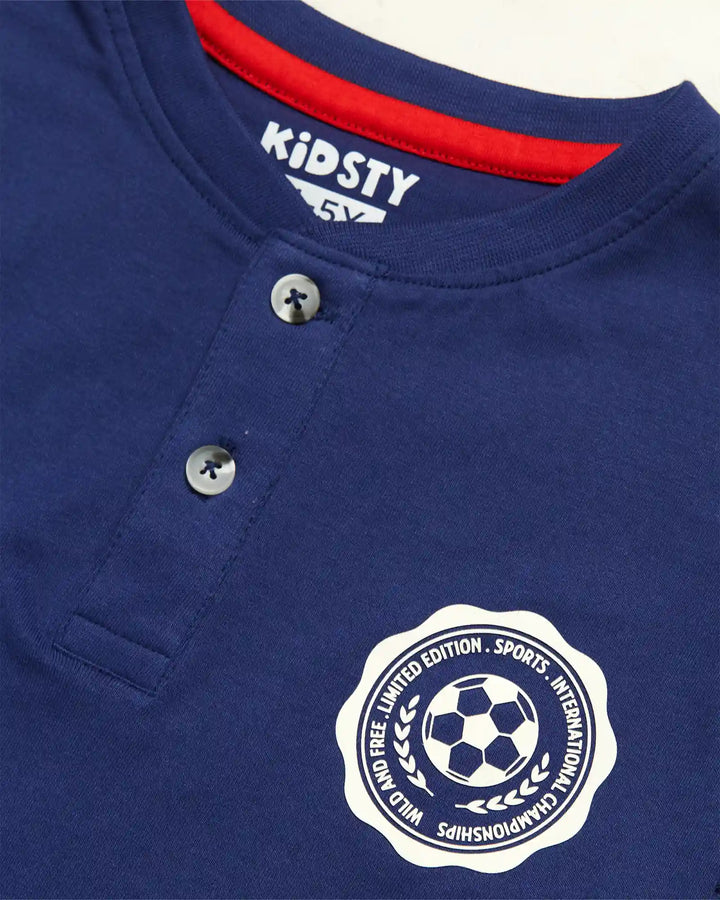 Blue Champion Boys Pajama Set - 100% Cotton