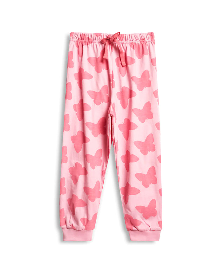 Butterfly Girls Pajama Set - 100% Cotton