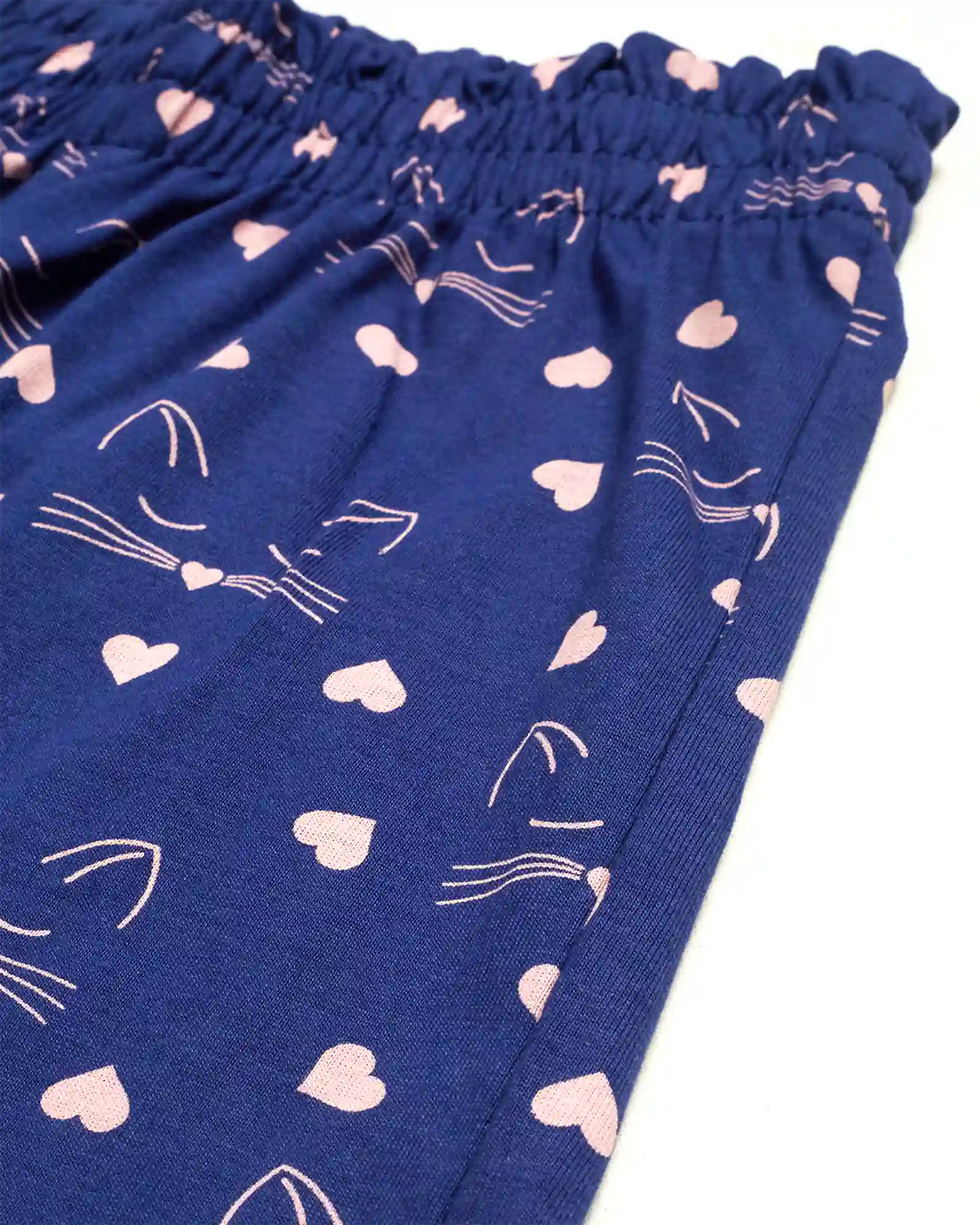 Cute Kitten Girls Shorts Set - 100% Cotton