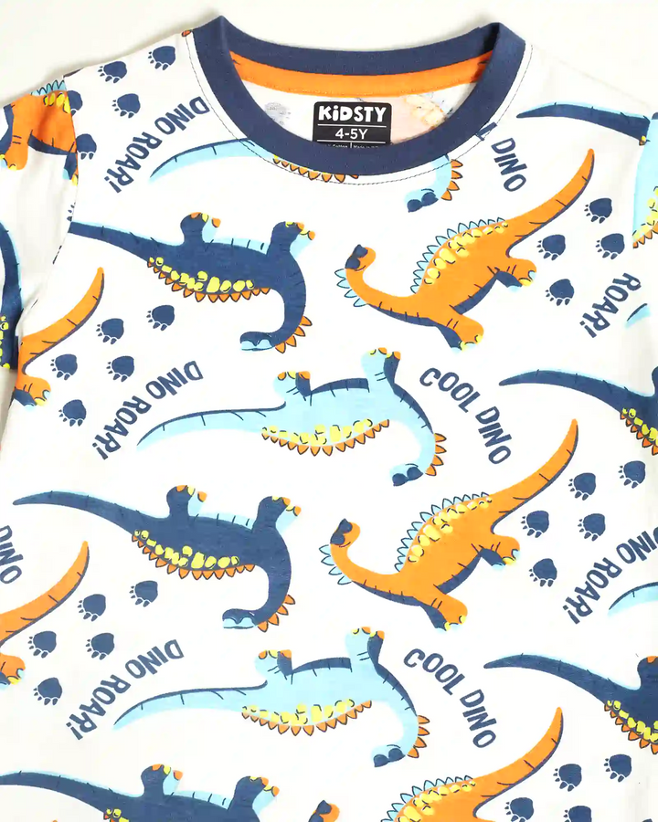 Dino World Boys Shorts Set - 100% Cotton