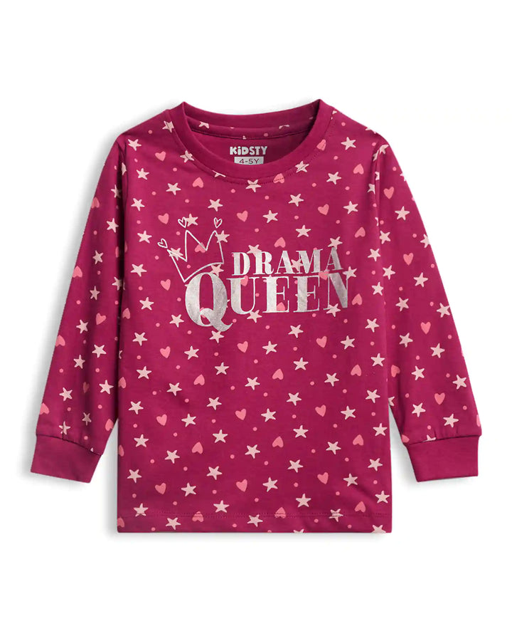 Drama Queen Girls Pajama Set - 100% Cotton