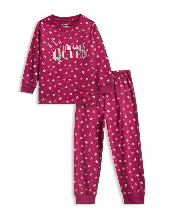 Drama Queen Girls Pajama Set - 100% Cotton
