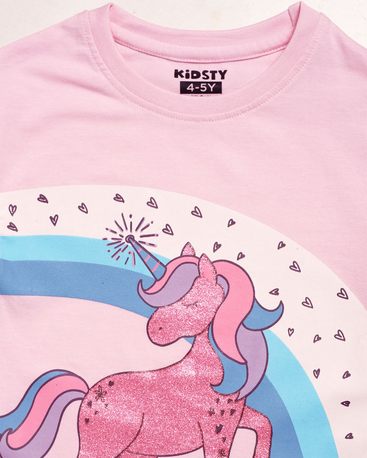 Magical Unicorn Girls Shorts Set - 100% Cotton