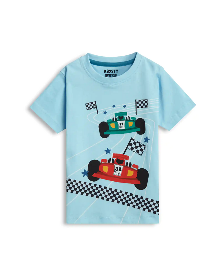Racing Cars Boys Shorts Set - 100% Cotton